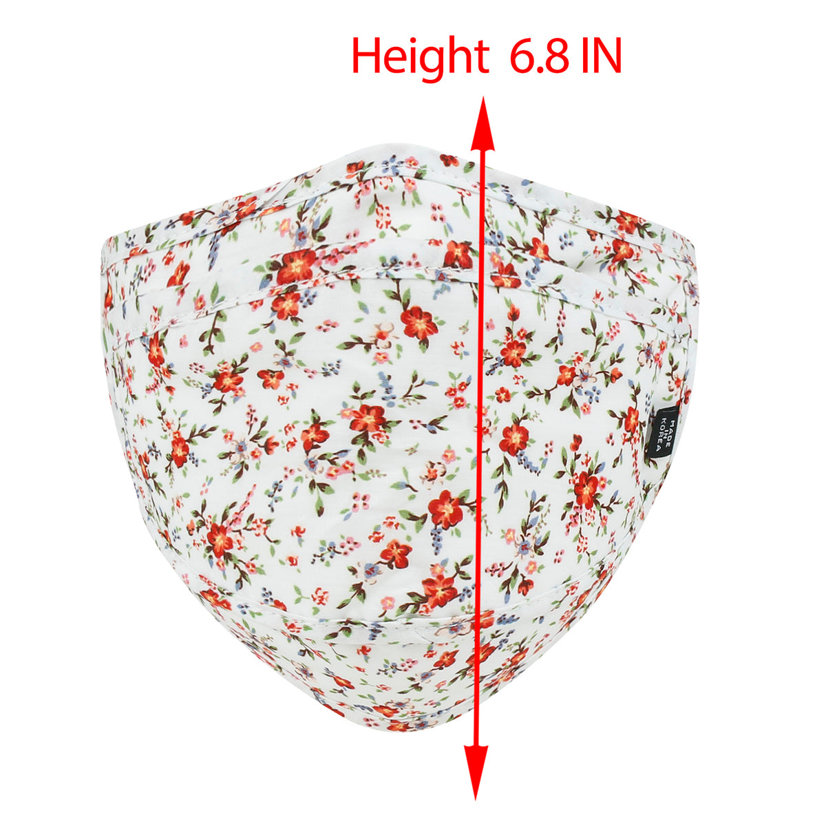 ililily Cotton Double Layer Patterned Face Cover Filter Lining Washable Mask