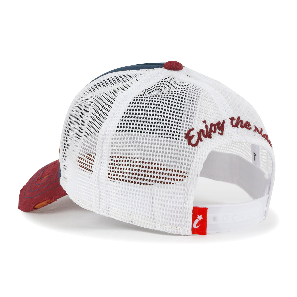 ililily PREMIUM ROAD TRIP Vintage Distressed Snapback Trucker Hat Baseball Cap M / XL