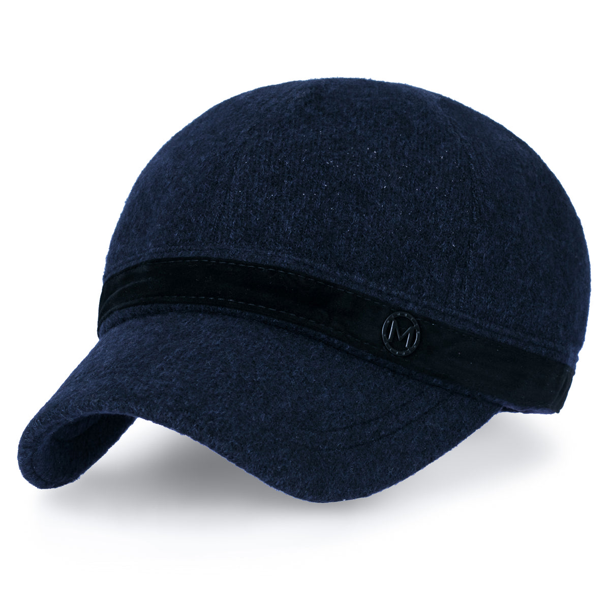 ililily Women Short Brim Baseball Cap Suede Band Velcro Adjustable Trucker Hat