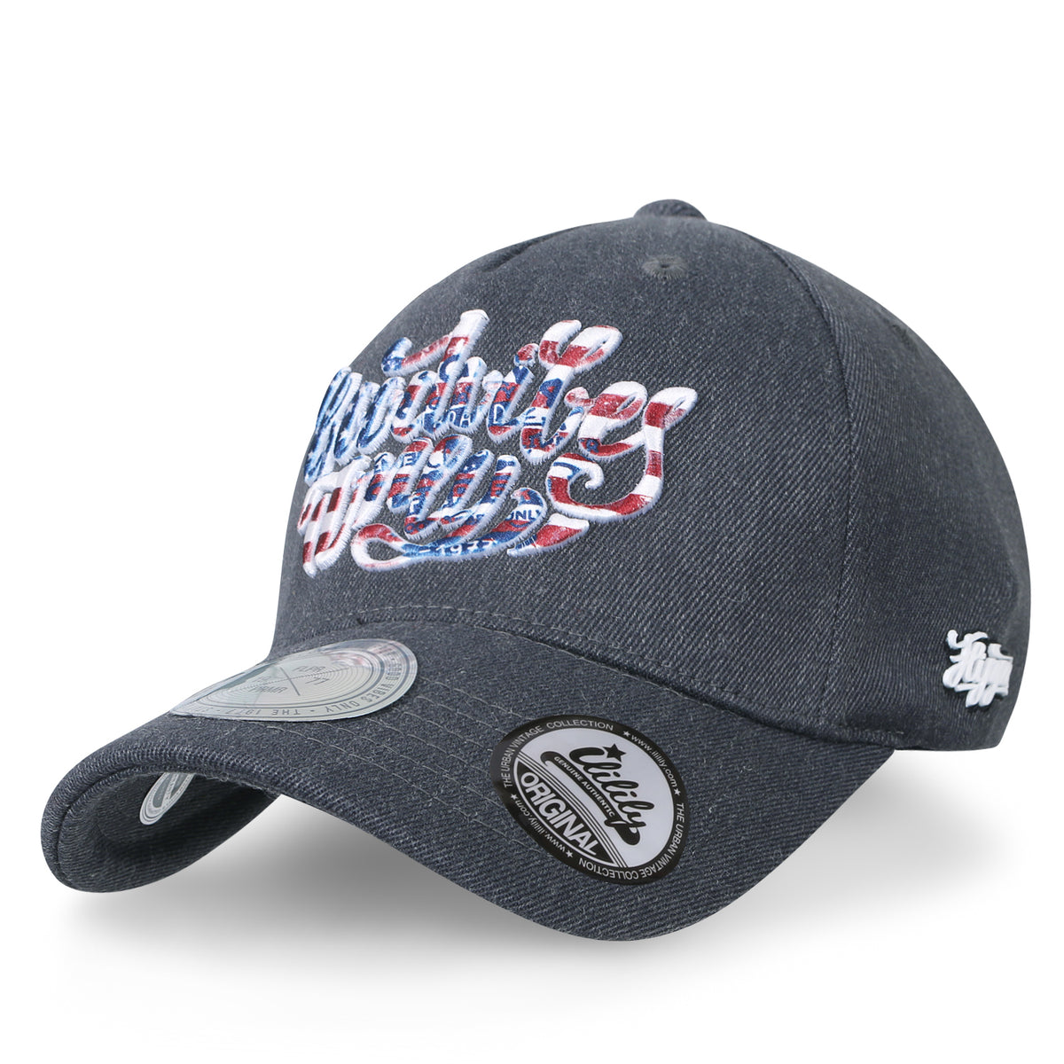 ililily Letter Embroidery Solid Color Baseball Cap Flex Fit Cotton Trucker Hat