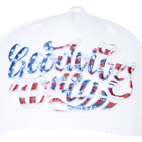 ililily Letter Embroidery Solid Color Baseball Cap Flex Fit Cotton Trucker Hat