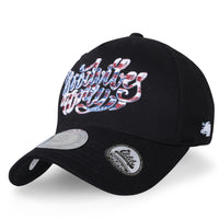 ililily Letter Embroidery Solid Color Baseball Cap Flex Fit Cotton Trucker Hat