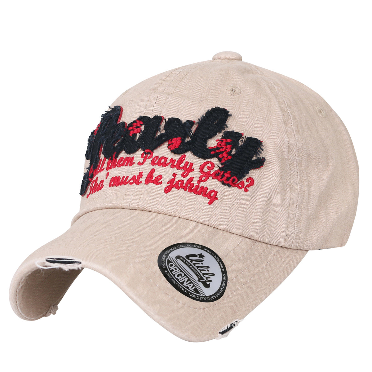 ililily Washed Cotton 'Pearly' Vintage Trucker Hat Casual Baseball Cap