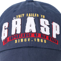 ililily Washed Cotton GRASP Letter Patch Vintage Trucker Hat Casual Baseball Cap