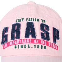 ililily Washed Cotton GRASP Letter Patch Vintage Trucker Hat Casual Baseball Cap