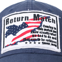 ililily Washed Cotton US Flag Vintage Trucker Hat Casual Baseball Cap