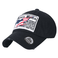 ililily Washed Cotton US Flag Vintage Trucker Hat Casual Baseball Cap