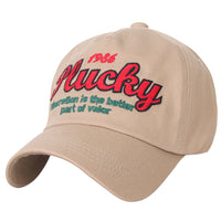 ililily Letter Embroidered Distressed Vintage Cotton Baseball Cap Trucker Hat