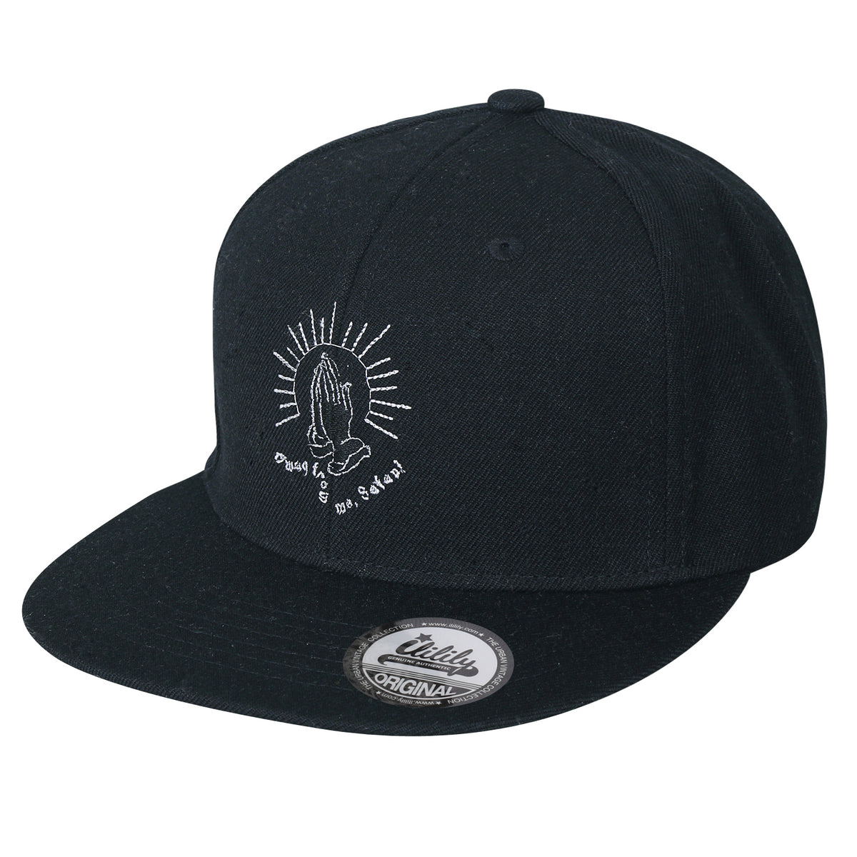 ililily Hand Stitched Baseball Cap Strap Back Flat Bill Trucker Hat
