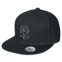 ililily Hand Stitched Baseball Cap Strap Back Flat Bill Trucker Hat
