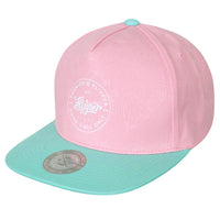ililily Geometry Triangle Pattern Baseball Cap Logo Print Flat Bill Snapback Hat