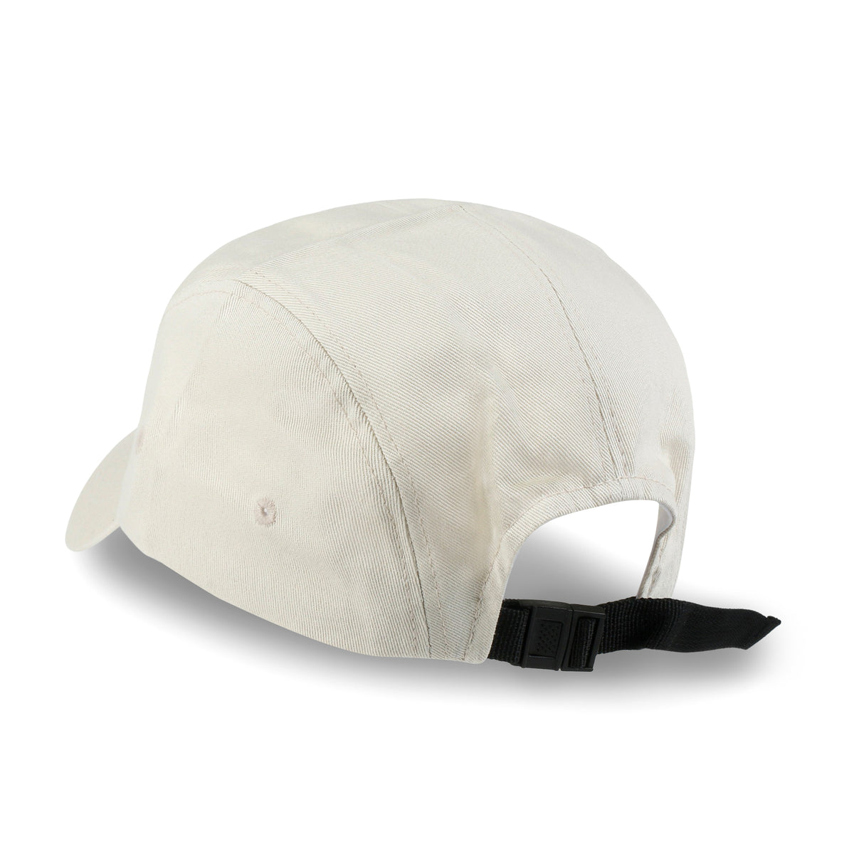 ililily Pick Embroidered Panel Camp Hat Solid Color Cotton Flat Brim Cadet Cap