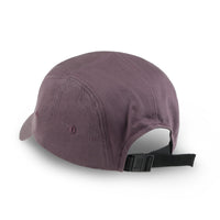 ililily Pick Embroidered Panel Camp Hat Solid Color Cotton Flat Brim Cadet Cap