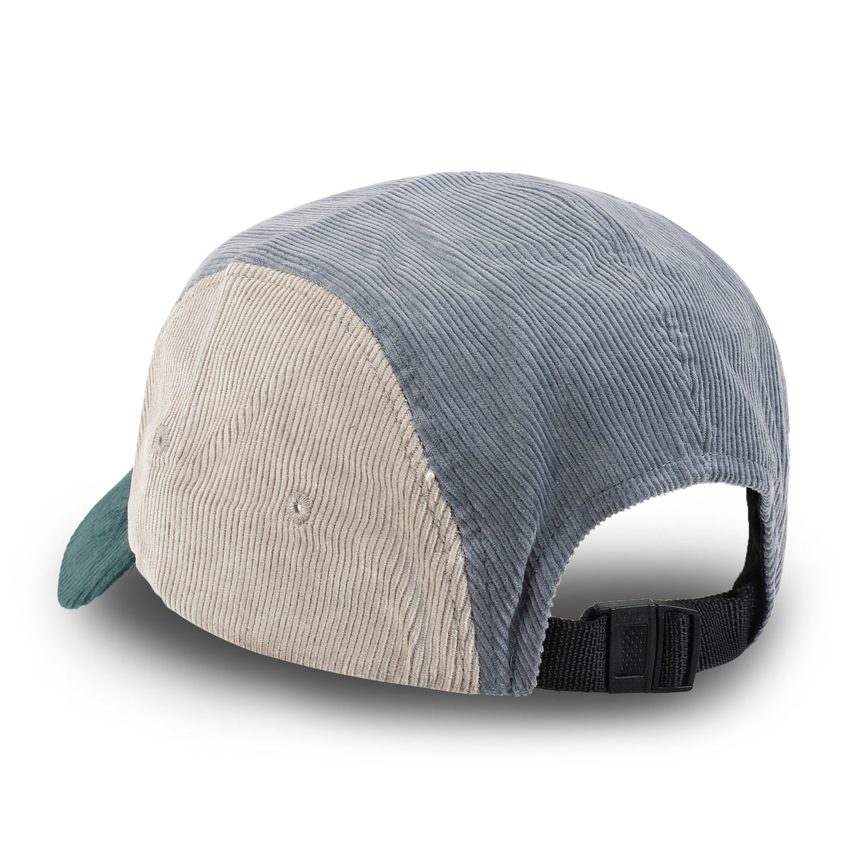 ililily Basics Embroidered Paneled Camp Hat Color Blocked Corduroy Cadet Cap