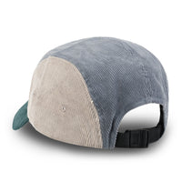 ililily Basics Embroidered Paneled Camp Hat Color Blocked Corduroy Cadet Cap