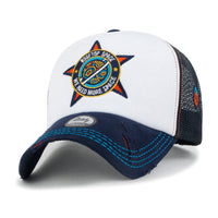 ililily X Rooftop Space Colorful Retro Embroidery Mesh Trucker Baseball Cap