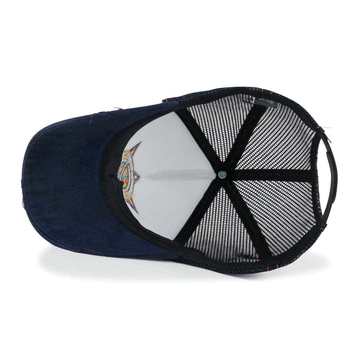 ililily X Rooftop Space Colorful Retro Embroidery Mesh Trucker Baseball Cap