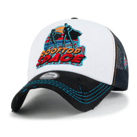 ililily X Rooftop Space Colorful Retro Embroidery Mesh Trucker Baseball Cap