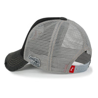 ililily Retro Embroidery Baseball Cap Vintage Distressed Cotton Sponge Trucker Hat