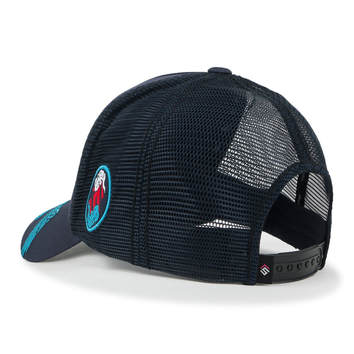 ililily Time To Embroidered Baseball Cap Colorful Stitch Mesh Trucker Hat