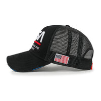 ililily PREMIUM NASA Worm Logo Embroidery Baseball Cap Vintage Trucker Hat