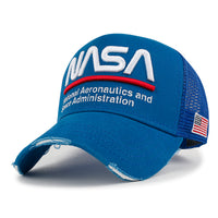 ililily PREMIUM NASA Worm Logo Embroidery Baseball Cap Vintage Trucker Hat