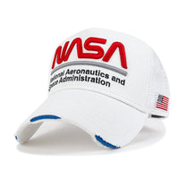 ililily PREMIUM NASA Worm Logo Embroidery Baseball Cap Vintage Trucker Hat