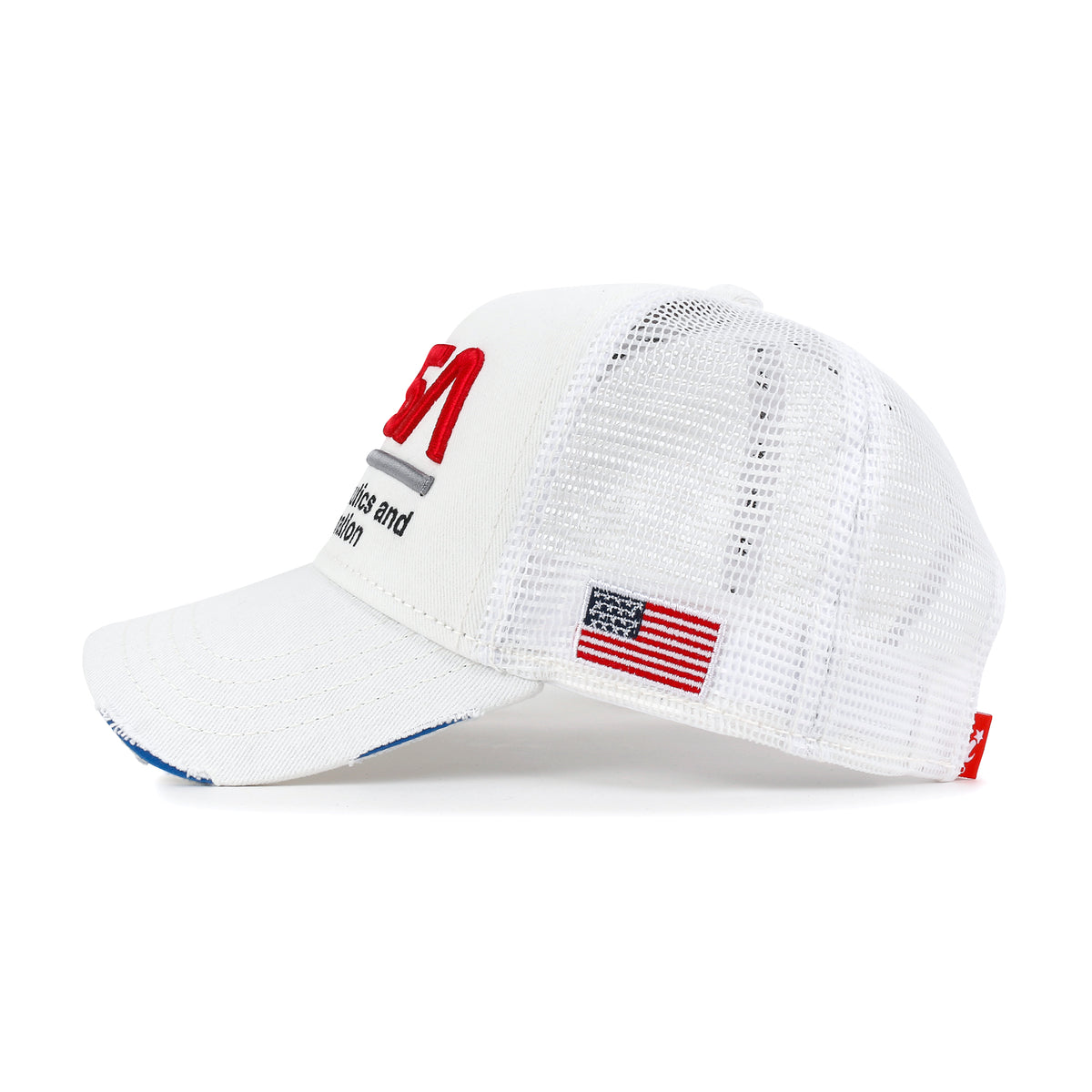 ililily PREMIUM NASA Worm Logo Embroidery Baseball Cap Vintage Trucker Hat