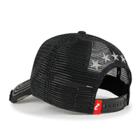 ililily Premium Star Embroidery Structured Crown Vintage Trucker Hat
