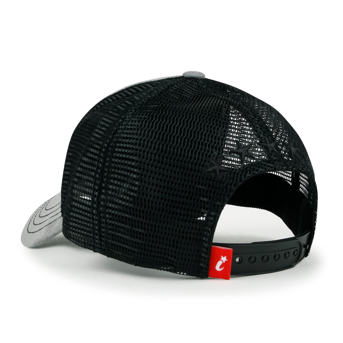 ililily PREMIUM Star Embroidery Baseball Cap Faux Suede Trucker Hat