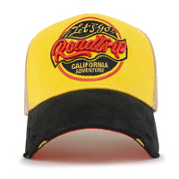 ililily Premium ROAD TRIP Round Embroidery Trucker Hat Vintage Baseball Cap