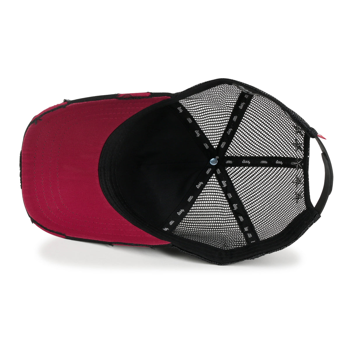 ililily PREMIUM Manhattan Wide Embroidery Trucker Hat Vintage Baseball Cap