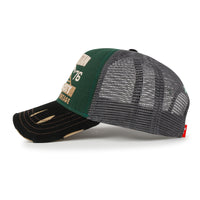 ililily PREMIUM Manhattan Wide Embroidery Trucker Hat Vintage Baseball Cap