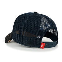 ililily PREMIUM Manhattan Wide Embroidery Trucker Hat Vintage Baseball Cap