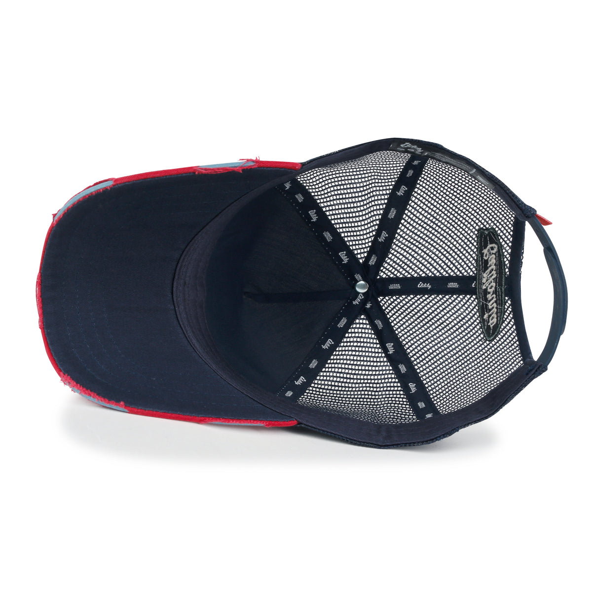 ililily PREMIUM California Huntington Round Embroidery Hat Vintage Baseball Cap