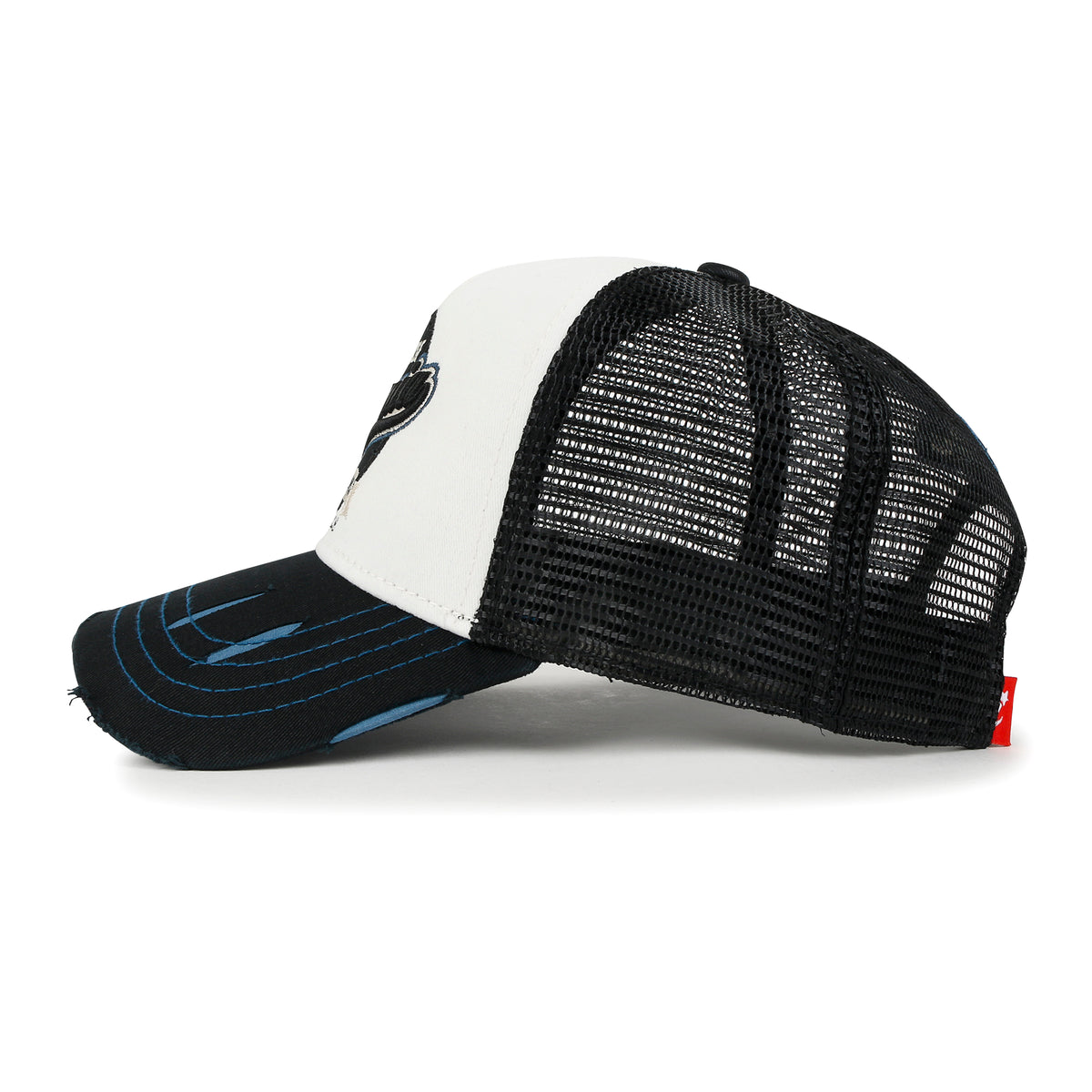 ililily PREMIUM California Huntington Round Embroidery Hat Vintage Baseball Cap