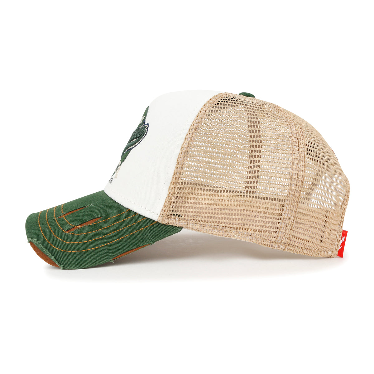 ililily PREMIUM California Huntington Round Embroidery Hat Vintage Baseball Cap