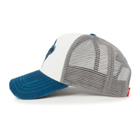ililily PREMIUM California Huntington Round Embroidery Hat Vintage Baseball Cap