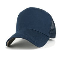 ililily Extra Large Solid Cotton Mesh Back Baseball Cap XL Big Trucker Hat