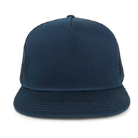 ililily Extra Large Solid Cotton Mesh Back Baseball Cap XL Big Trucker Hat