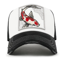 ililily Premium Koi Fish Embroidery Baseball Cap Structured Hat