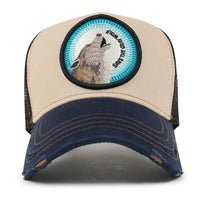 ililily Premium Endangered Gray Wolf Embroidery Baseball Cap Structured Hat