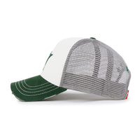 ililily PREMIUM Faux Leather Star Patch Baseball Cap Cotton Vintage Trucker Hat