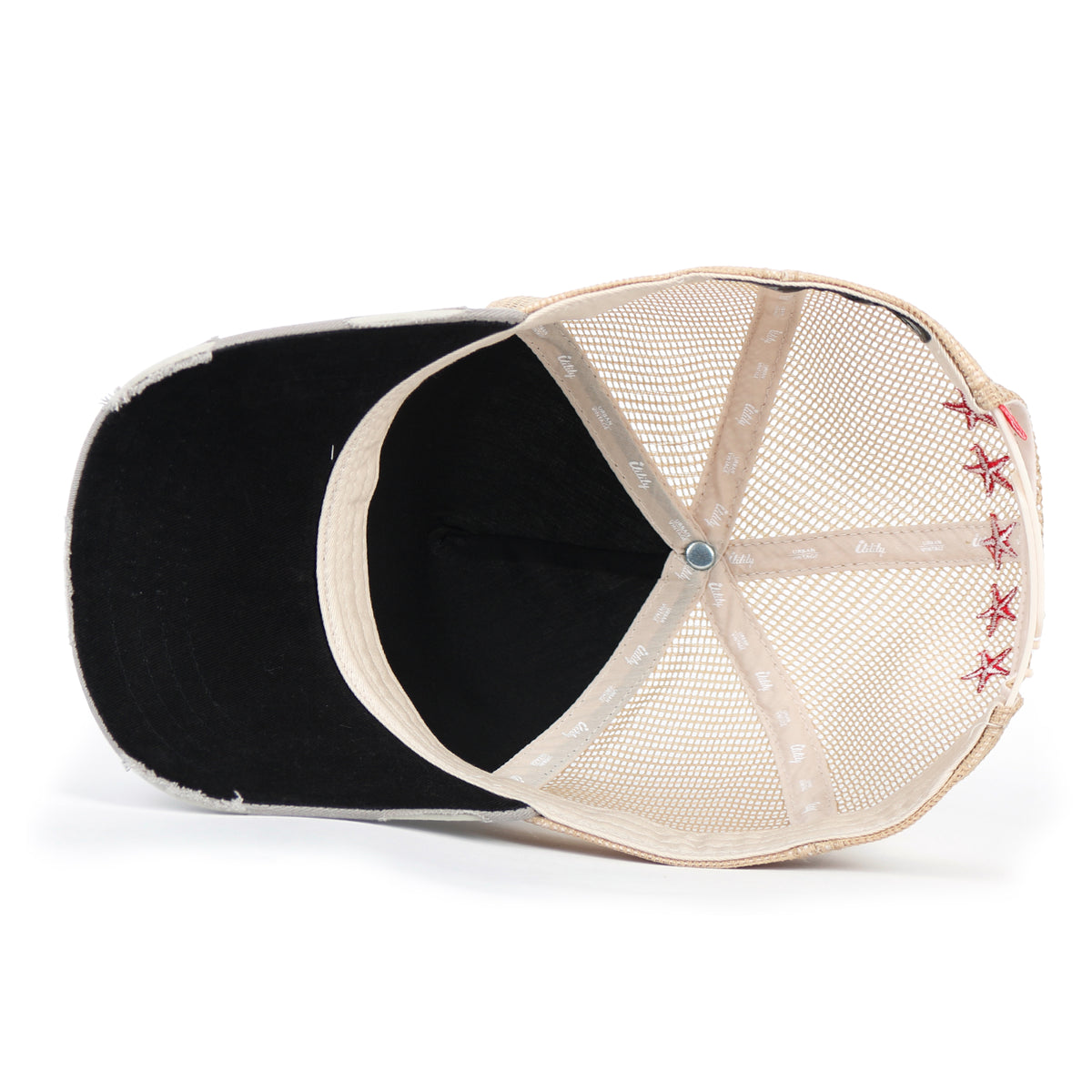 ililily PREMIUM Faux Leather Star Patch Baseball Cap Cotton Vintage Trucker Hat