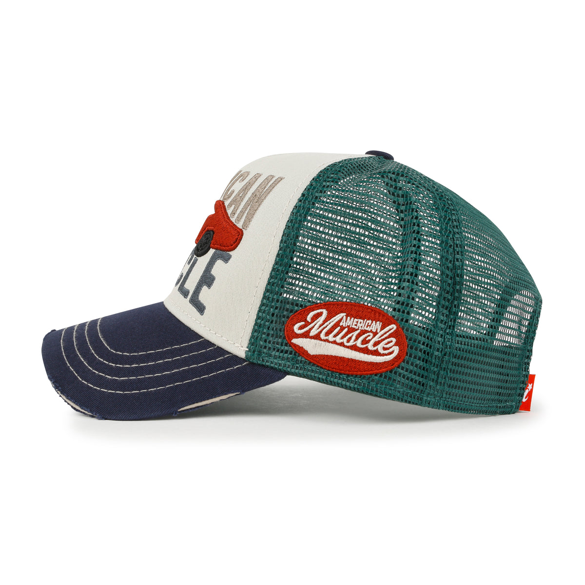 ililily PREMIUM American Muscle Car Embroidery Baseball Cap Vintage Trucker Hat