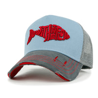 ililily PREMIUM Go With The Flow Embroidery Baseball Cap Vintage Trucker Hat