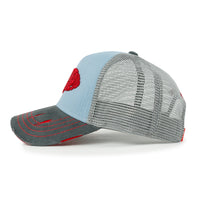 ililily PREMIUM Go With The Flow Embroidery Baseball Cap Vintage Trucker Hat