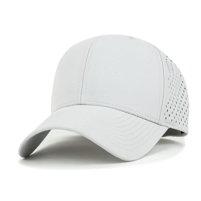 ililily Blank Six Panel Basic Baseball Cap Laser Cut Air Hole Back Hat