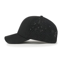 ililily Blank Six Panel Basic Baseball Cap Laser Cut Air Hole Back Hat
