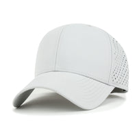 ililily 10 Bulk Pack Blank Six Panel Basic Baseball Cap Laser Cut Hole Back Hat